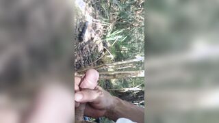Fapping off in a park