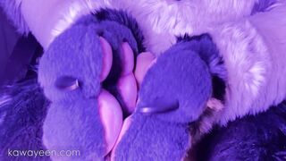 Hyena fursuiter masturbates of in total suit