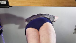 Under Desk of Thick Mischievous Wolf Audible Dribbling