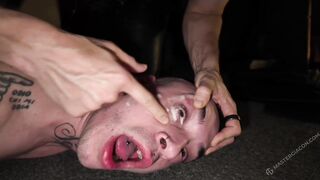 Mattew gets coated in slobber by Mater Giacon and Orlando