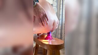 Railing a adorable alien fake penis deep in my rump