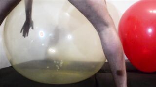 Railing and pummeling numerous Balloons