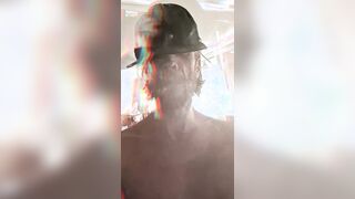 Oregonleatherboy Shirtless Leather Hat Smoking Insatiable Excursion Into Trance