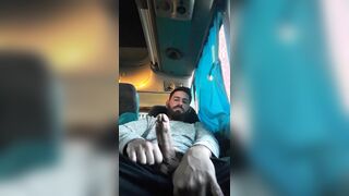 Pig finishes off on the bus