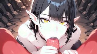 Naughty Incubus Predominates Pallid emo Femboy in Dark Tunnel  Uncensored Anime porn Yaoi Cartoon