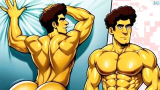 Compilation of homo buttfuck hook-up in a Simpsons animation fashion. Bara Manga porn Toon.