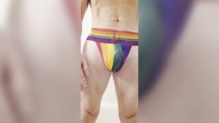 Solo masculine fetish: jeffy lovey dousing undies set