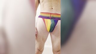 Solo masculine fetish: jeffy lovey dousing undies set