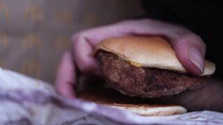 close up - shagging a cheeseburger