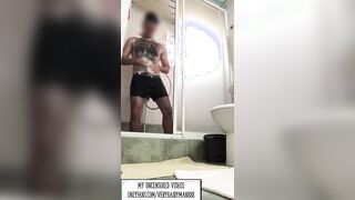 Highly fur covered gorilla boy taking a douche - my uncensored vids are on ONLYFANS