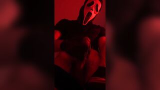 Ghostface-hooded roped you up jacking to you