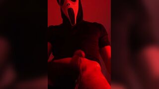 Ghostface-hooded roped you up jacking to you