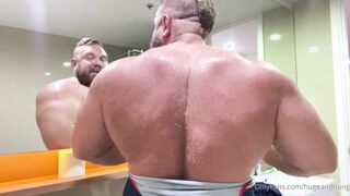 Fap Stacked After a Gym Exercise  Sweat-soaked Muscle Flexing and Posing