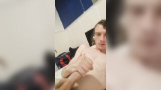 Lengthy Hair Twunk Jacks His Huge Rigid Meatpipe Thinking about his Father