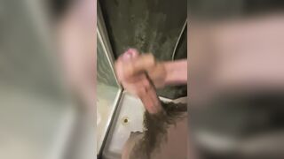 Lengthy Hair Fem Fellow Lad Plays With His Enormous Schlong in the Bathroom For Parent.