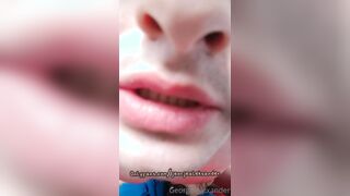 Smooching while pummeling you
