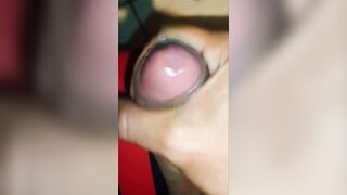 Yam-sized-cocked man unloads his explosion