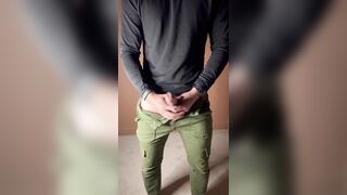 Ample man sausage trouser problems