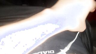 “pawing my beefstick thru my undergarments”.