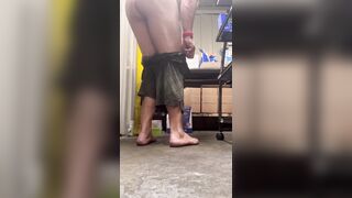 Anal invasion fart, messy soles and stiff rod while at work.