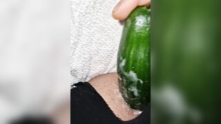 crammed with own spunk and cucumber