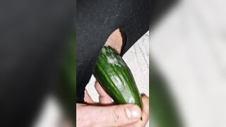 crammed with own spunk and cucumber