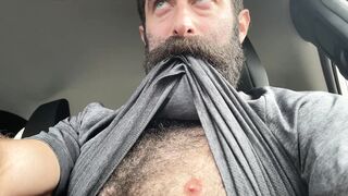 Public Van Jack-Off Wooly Cub