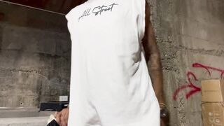 Sexually attractive guy tears up the bootie in an deserted place
