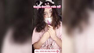 Super-cute femboy kitten frolicking with his fucktoy Fragile bellows, railing & taunting Utter vid available on my OnlyFans