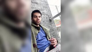 I enjoy NUTTING and exhibiting myself in public! Max Heredia pumps out in the balcony at 8 am and some successful random bystanders see.