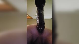 Taking that BIG BLACK COCK like a fine superslut