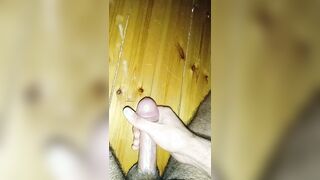 Thick jizz flow before going to sofa