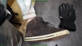 nine jizz shots on stinky used wool dc boots