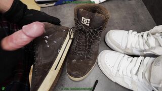 nine jizz shots on stinky used wool dc boots