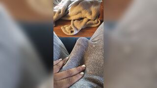 BInglesias Plays Tough Hj In Grey Sweats