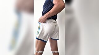 Soccer Jock Gets Home Ultra-kinky Milky Cutoffs FAT UNCIRCUMCISED MANSTICK Jack Off & FATTEST JIZZ