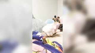 Ultra-kinky wooly femboy hand-job and pop-shot