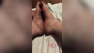 First-ever feetjob on web cam