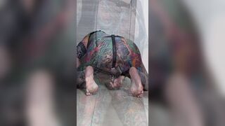 A giant money-shot completes a sesh of urethral sounding inwards a encaged penis.