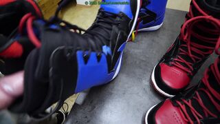 Penetrating snowboard shoes, jacking off with mx mittens