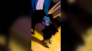 overthekneelover heavy solo masculine getting off with steamy leather shoes