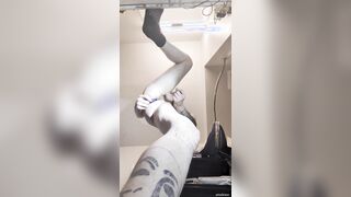 He Shoots a load All Over the Camera: Inked Solo Masculine Fuck stick Have fun Close-Up POINT OF VIEW Until the Lens Is Caked