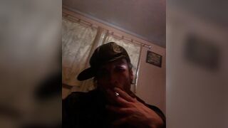 Smoking and Gooning Oregonleatherboy Sporting WW2 Leather Bomber and Baseball Hat