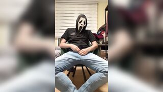 ghostface tugging off till he ballsack - halloween theme