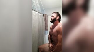 Bathroom w/me and my rock-hard spear