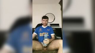 Str8 Lad Takes Dildo in Ass and Fucks Fleshlight