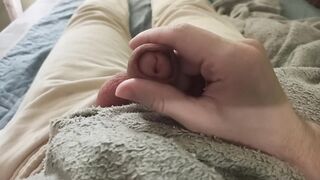 The guy caresses his dick for the last time this year
