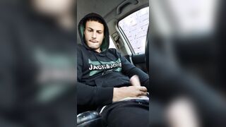 Cum in the car