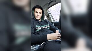 Cum in the car