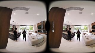 VRB Gay Black Sweaty Tony Genius Deepthroats and Rides a White Dick in VR Porn